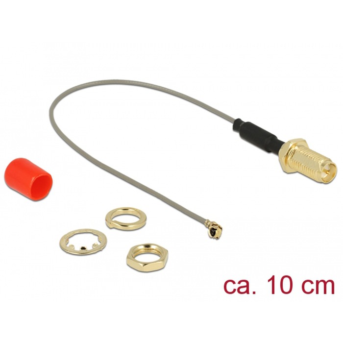 Image of Alternate - Antennenkabel RP-SMA (Buchse zum Einbau) > MHF (Stecker), Adapter online einkaufen bei Alternate