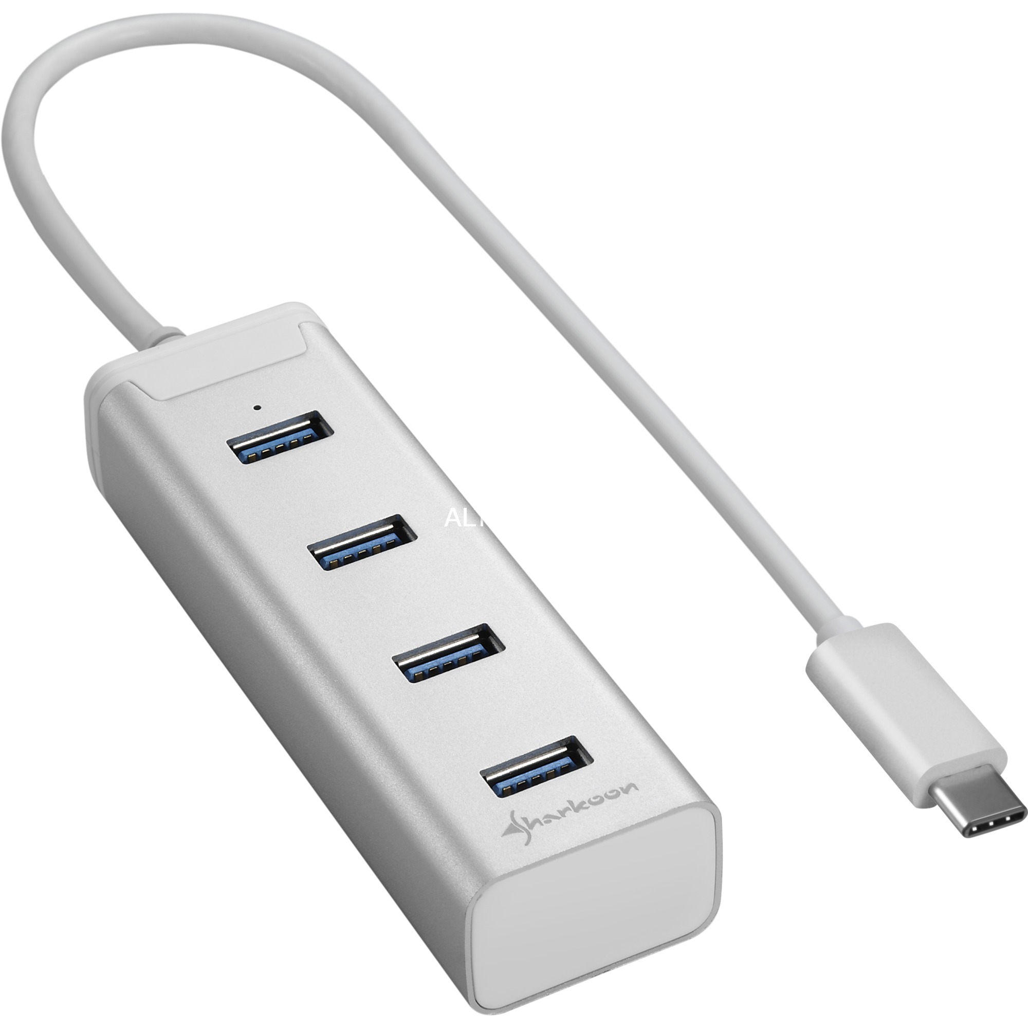 Image of Alternate - 4-Port USB 3.0 Aluminium Hub Type C, USB-Hub online einkaufen bei Alternate