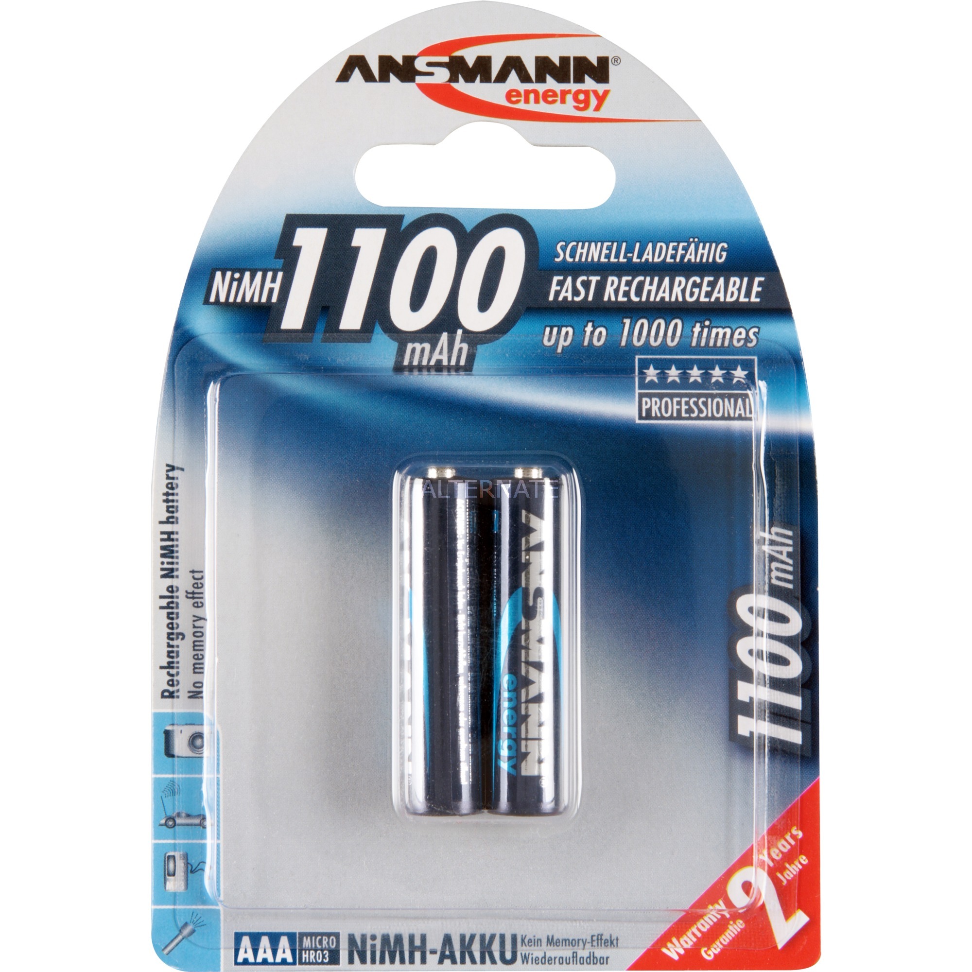 Image of Alternate - 1100mAh NiMh Professional, Akku online einkaufen bei Alternate