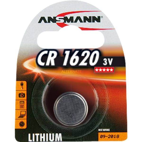 Image of Alternate - Lithium Knopfzelle CR-1620, Batterie online einkaufen bei Alternate