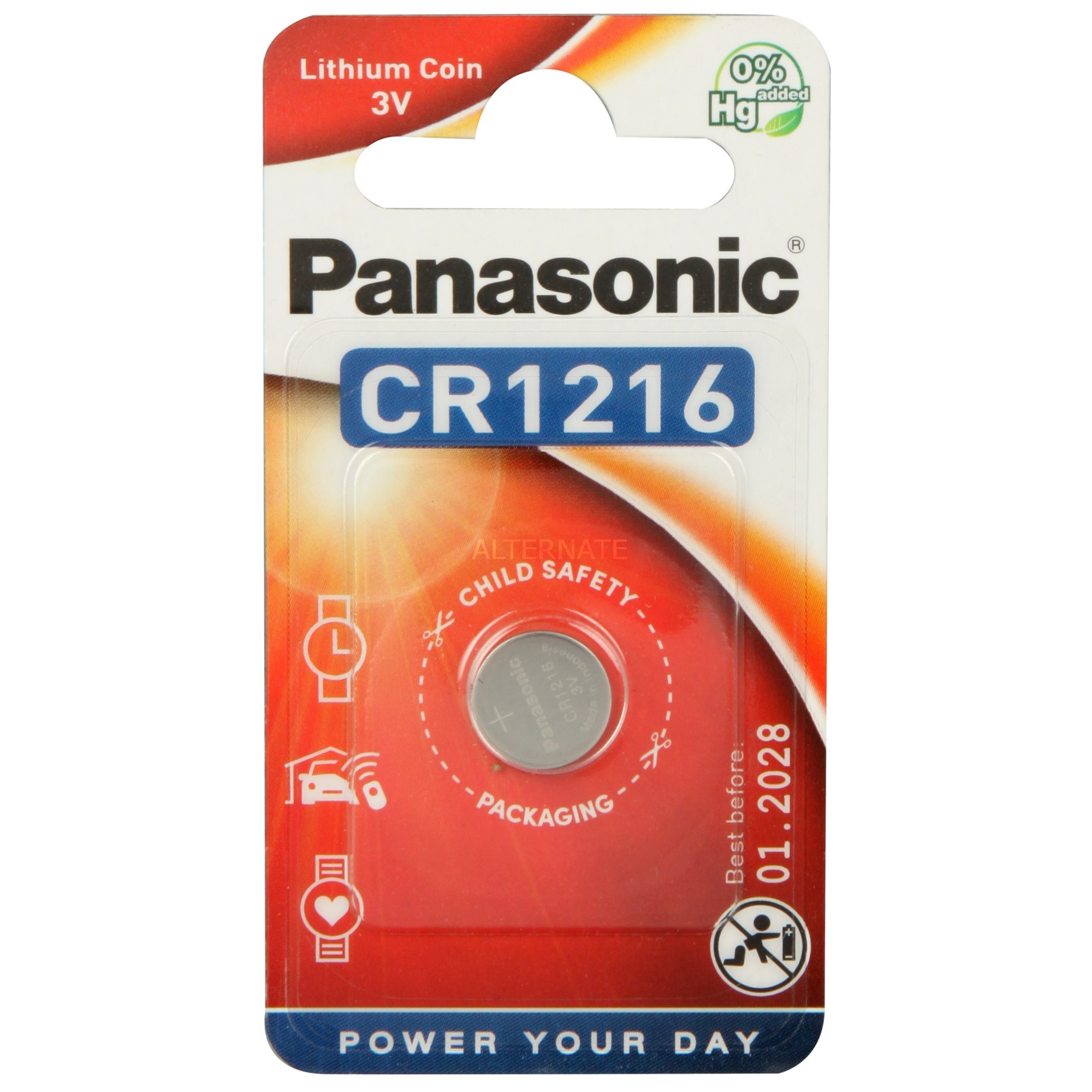 Image of Alternate - Knopfzelle CR-1216EL, Batterie online einkaufen bei Alternate