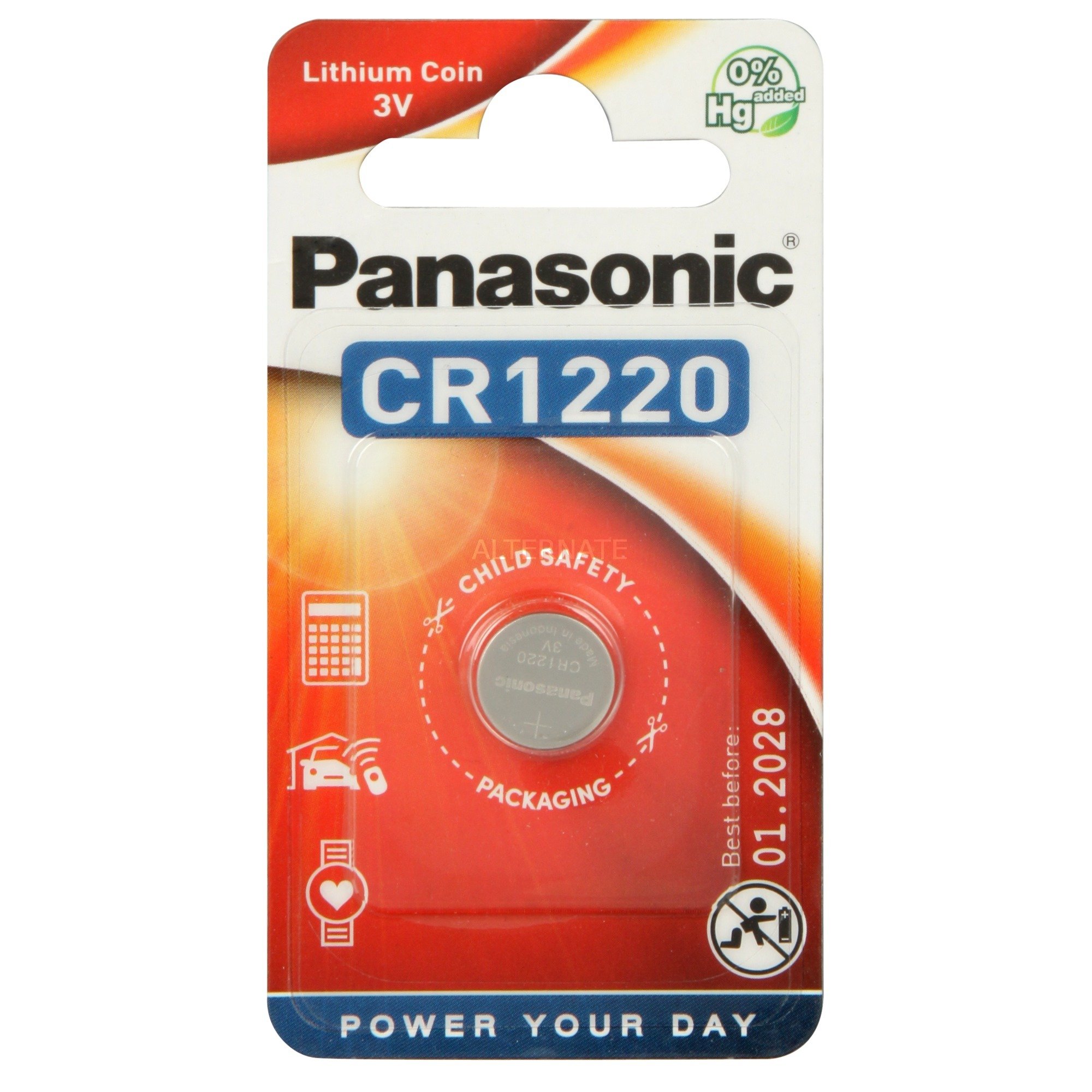 Image of Alternate - Knopfzelle CR-1220EL, Batterie online einkaufen bei Alternate