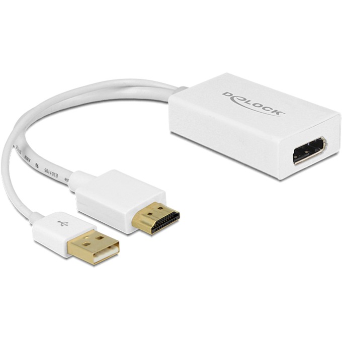Image of Alternate - Adapter HDMI-A + USB-A (Stecker) > DisplayPort 1.2 (Buchse) online einkaufen bei Alternate