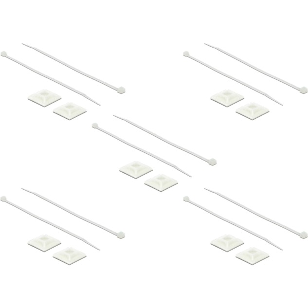 Image of Alternate - Befestigungssockel 25 x 25 mm mit Kabelbinder L 300 x B 4,8 mm online einkaufen bei Alternate