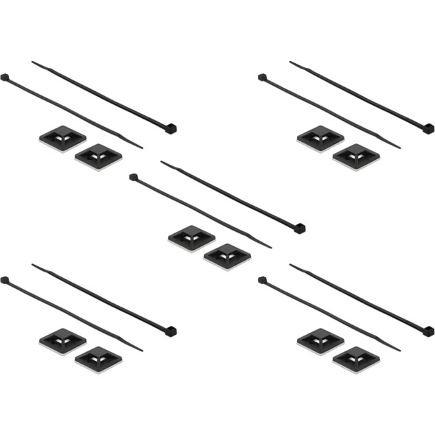 Image of Alternate - Befestigungssockel 30 x 30 mm mit Kabelbinder L 200 x B 4,8 mm online einkaufen bei Alternate