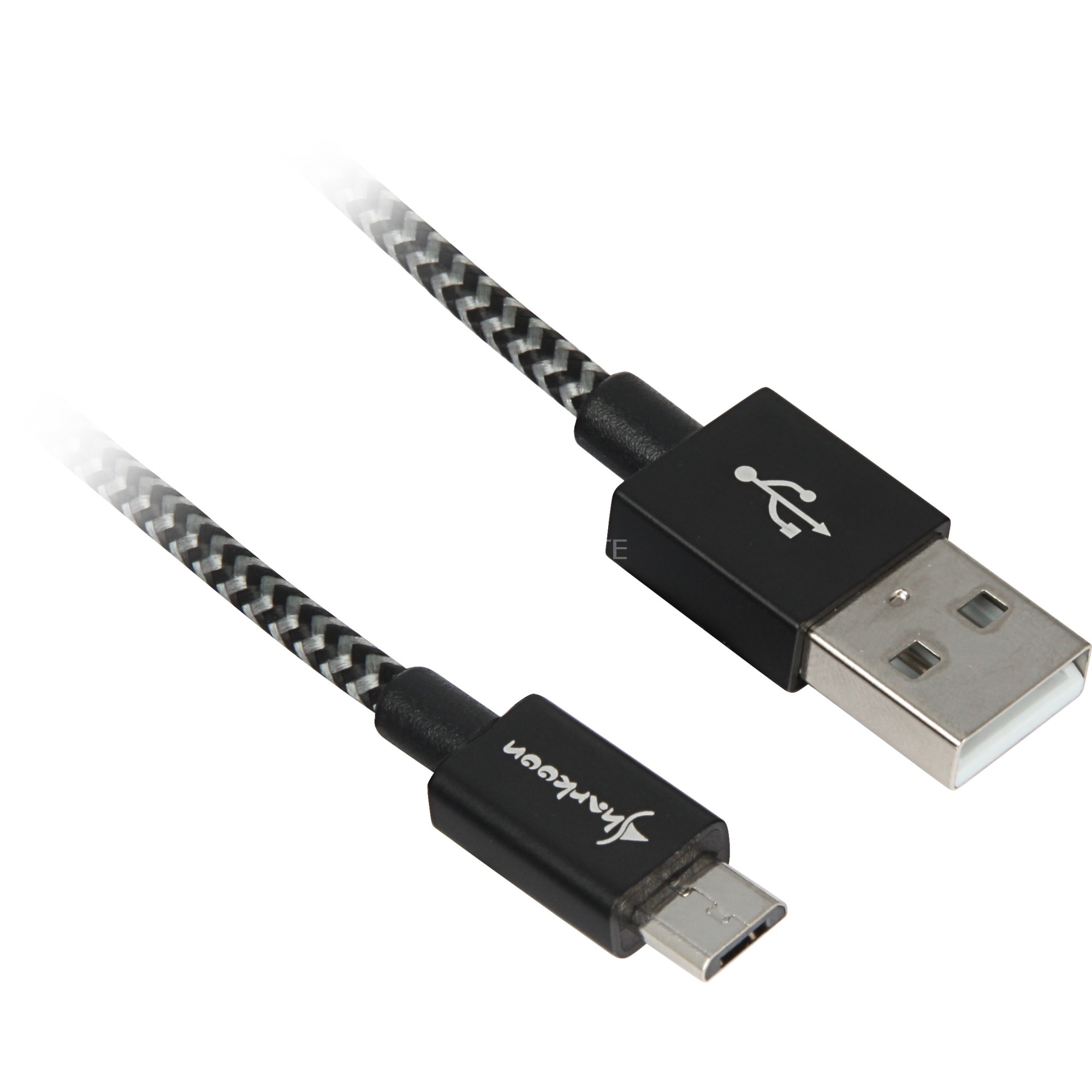 Image of Alternate - Kabel USB A 2.0 Stecker > Micro-USB Stecker (Alu + Braid), Adapter online einkaufen bei Alternate