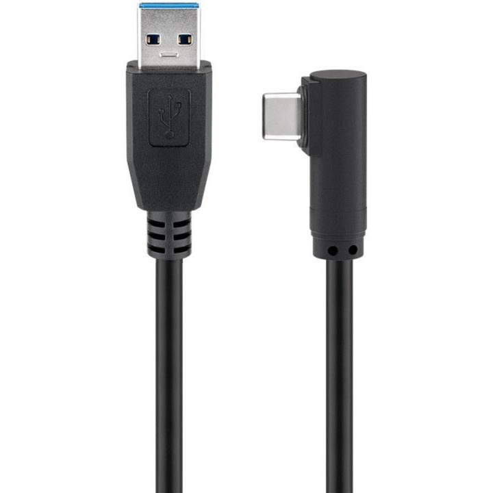 Image of Alternate - Kabel USB-A 3.0 Stecker > USB-C Stecker 90° gewinkelt online einkaufen bei Alternate