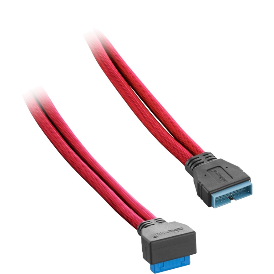 Image of Alternate - ModMesh Right Angle Internal USB 3.0 Extension - Red, Verlängerungskabel online einkaufen bei Alternate