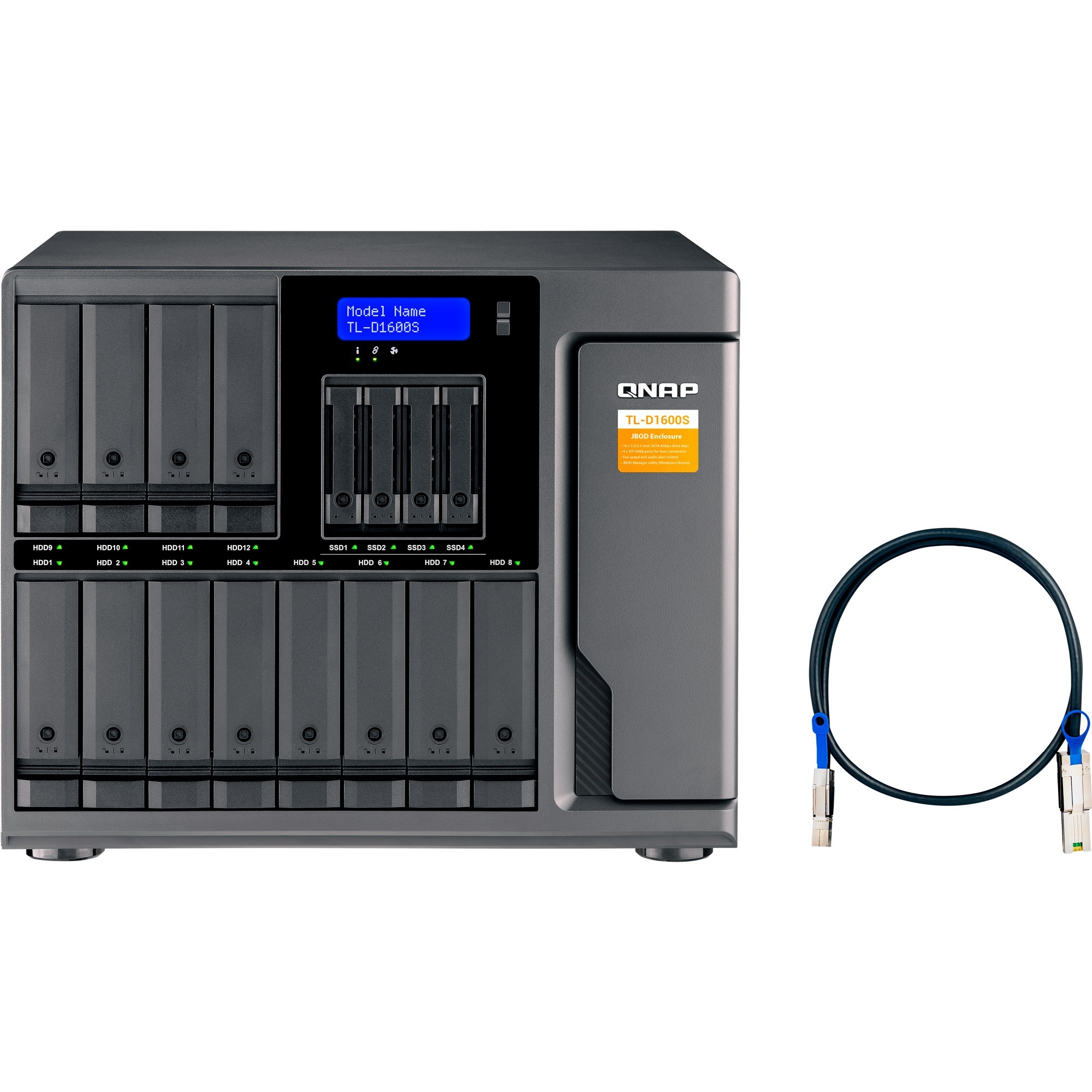 QNAP TL-D1600S, Laufwerksgehäuse schwarz