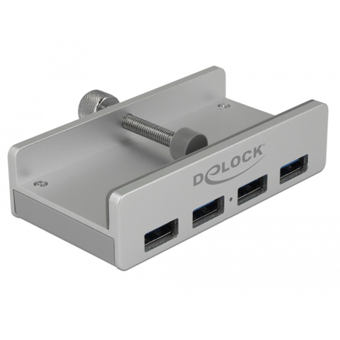 Image of Alternate - Externer USB 3.0 4 Port Hub mit Feststellschraube, USB-Hub online einkaufen bei Alternate